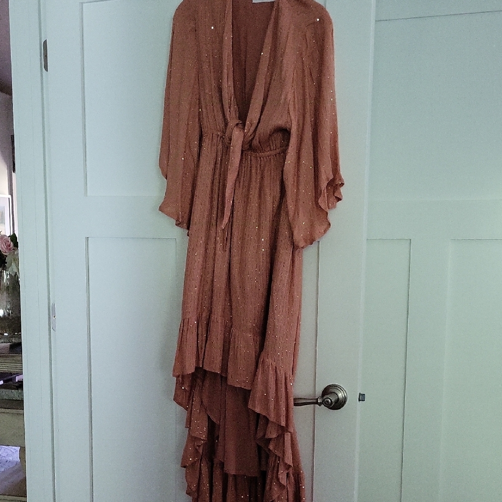 Elegant Brown Maxi Dress